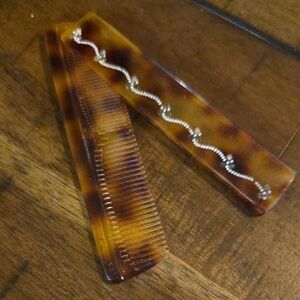 Tortoise Shell Patterned Men's Comb